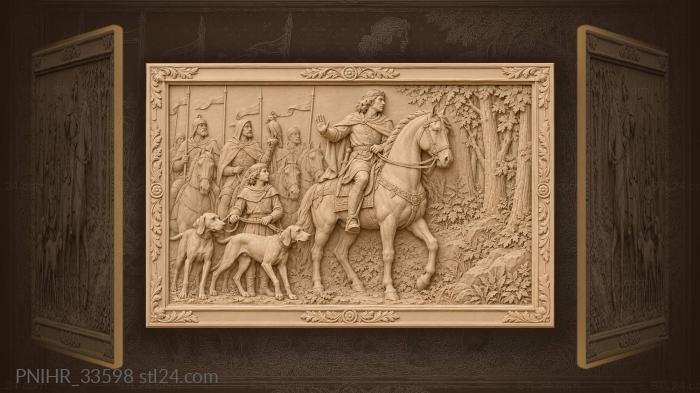 Prince halts riders at forest edge 3d STL model