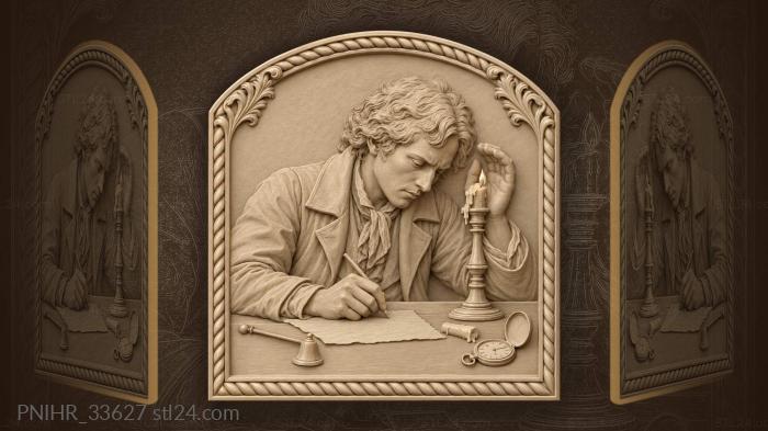Last light writer’s moment · Ludwig van Beethoven 3d STL model