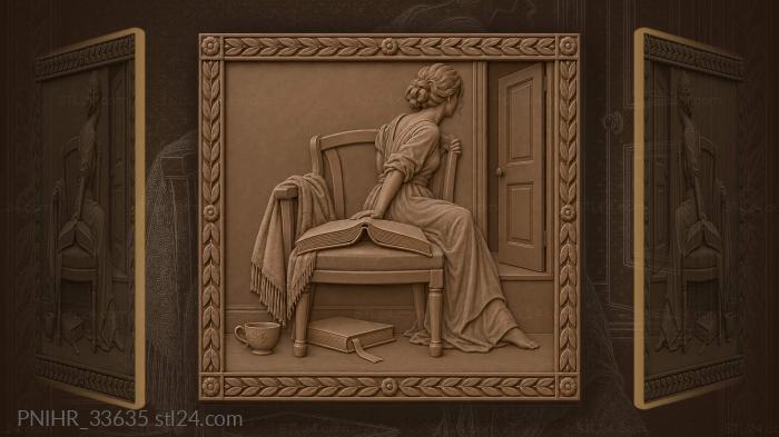 Lost bookmark, open book, distraction 3d STL model