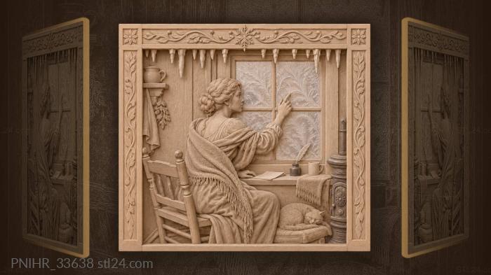 Writer abandons his page to inscribe frost 3d STL model