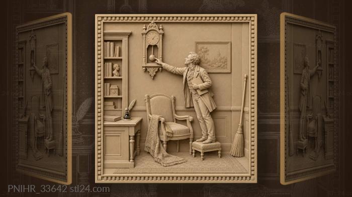 Clock paused by reaching hand 3d STL model