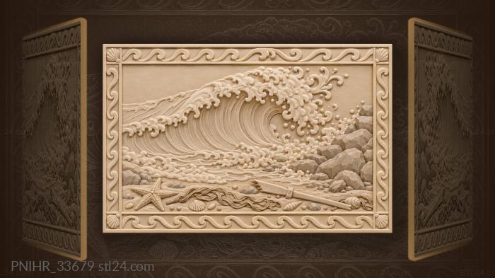 Crashing wave stony beach treasures 3d STL model