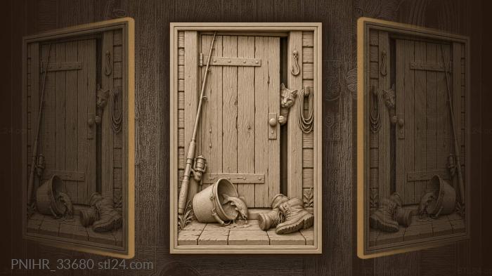 Fisherman’s catch by the door 3d STL model