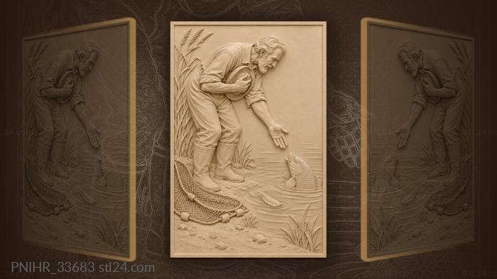 Old fisherman’s heartfelt plea to fish 3d STL model