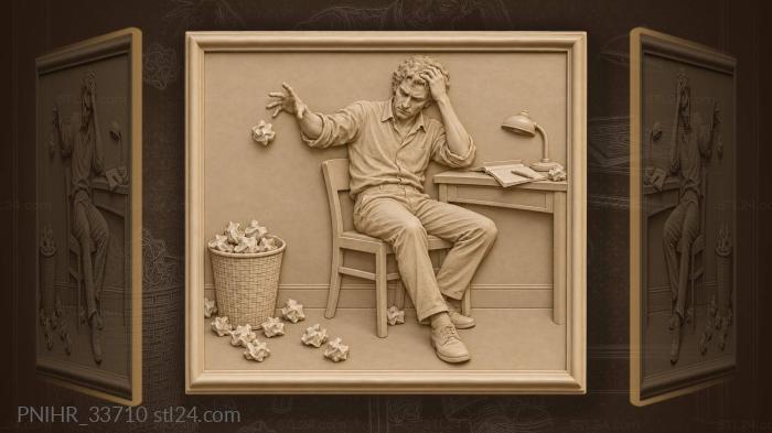 Wastebasket overflows while poet keeps working 3d STL model