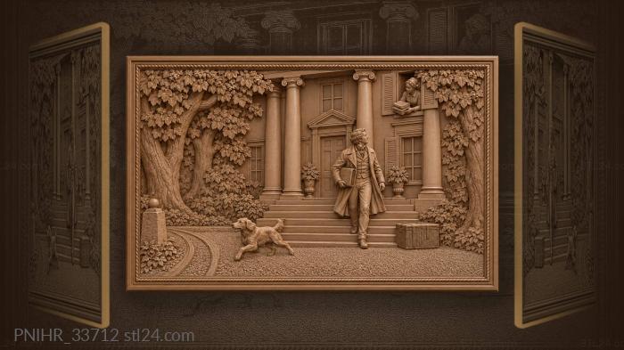 Manor house writer linden trees return 3d STL model