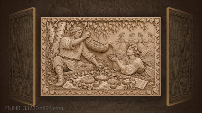 Trinity feast with duck ladle pouring 3d STL model