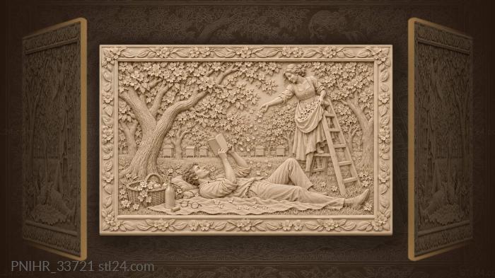 Blossom orchard writer and dreaming muse 3d STL model