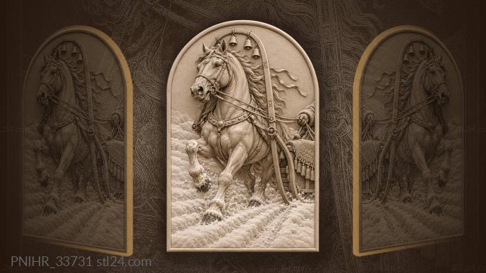Winter troika with swinging bells 3d STL model