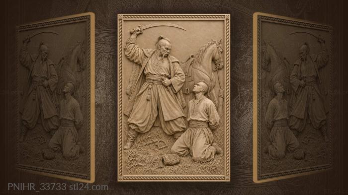 Son faces the chieftain raising steel 3d STL model