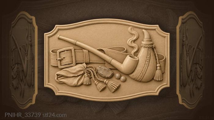 Hunter’s rest pipe and flask 3d STL model