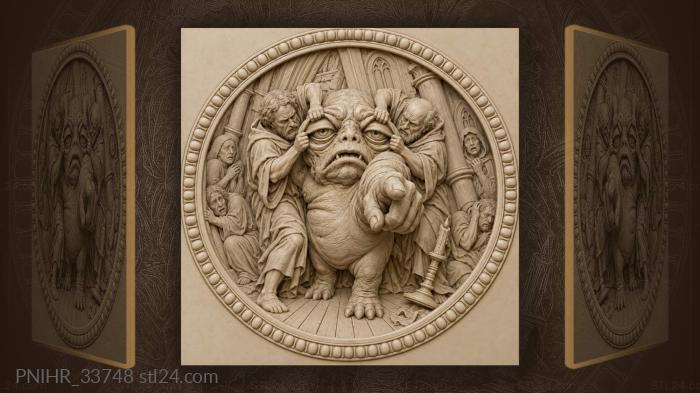 Lifting the gaze of the giant 3d STL model