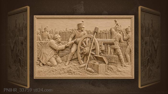 Artillery support during fierce battle 3d STL model