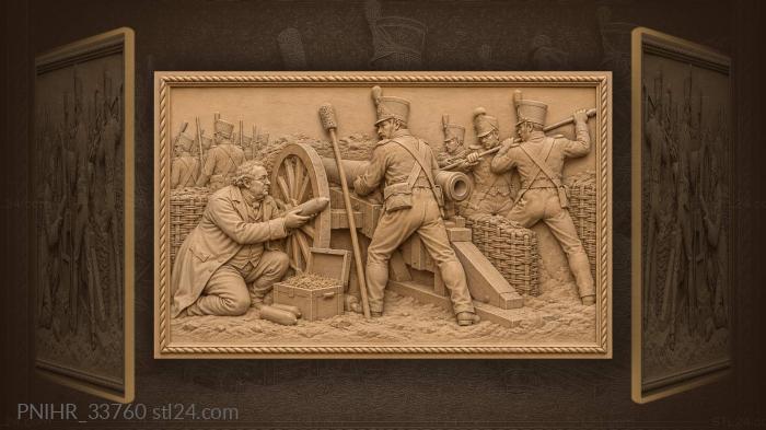 Gunner receiving cartridge under fire 3d STL model
