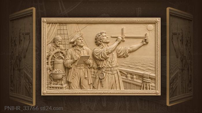 Mate records navigator sighting from poop deck 3d STL model