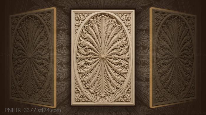 Radiant fan stylized leaves symmetry 3d STL model