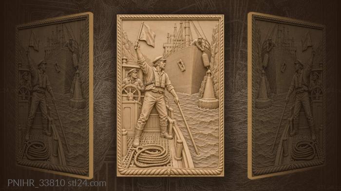 Guiding a ship through a narrow channel 3d STL model