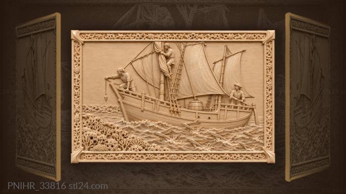 Old ship near coral reef 3d STL model