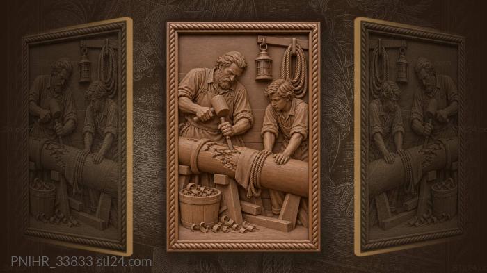 Apprentice steadying spar under hanging lantern 3d STL model