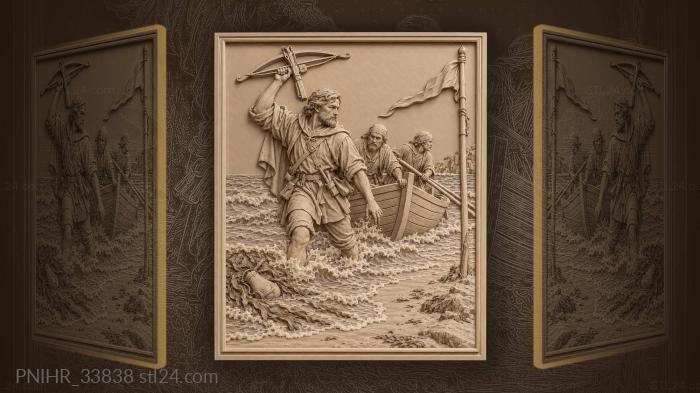 Landing party follows the pennant ashore 3d STL model