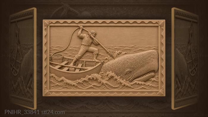 Hunter drives lance into the leviathan 3d STL model