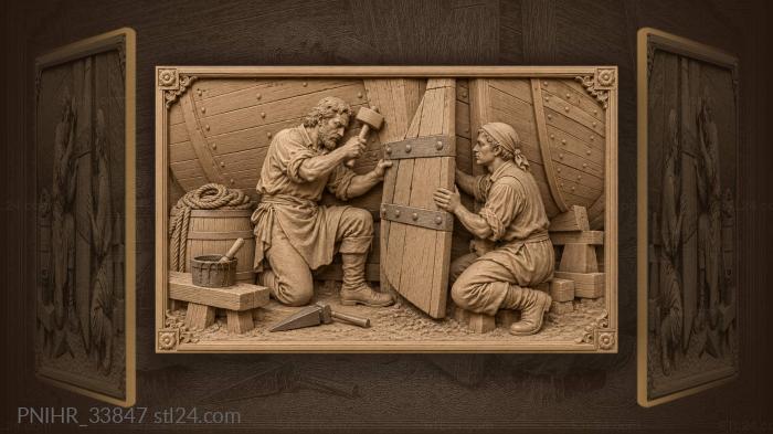 Shipyard work in progress 3d STL model