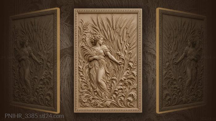 Golden wheat abundant harvest fields 3d STL model