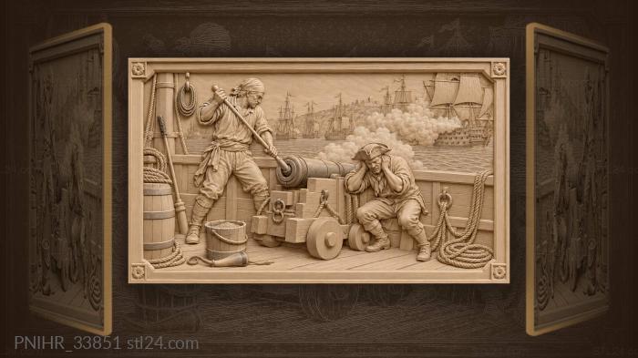 Salute fired from the flagship 3d STL model