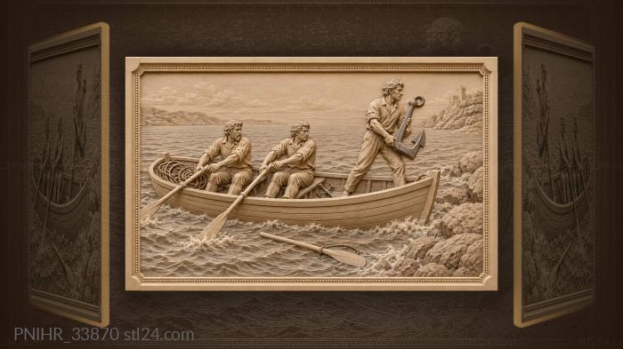 Anchor landing small rowing boat 3d STL model
