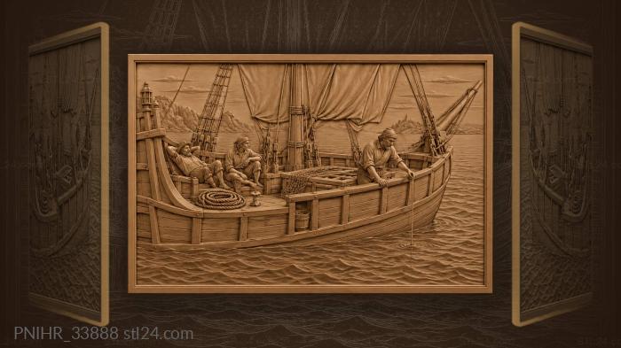 Calm seas weary sailors rest 3d STL model