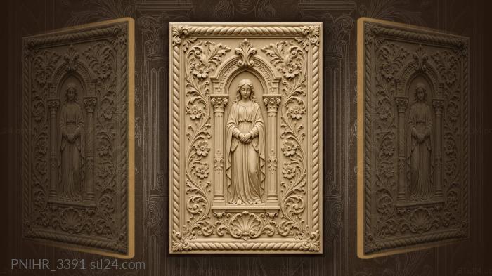 Standing with clasped hands beneath arch 3d STL model
