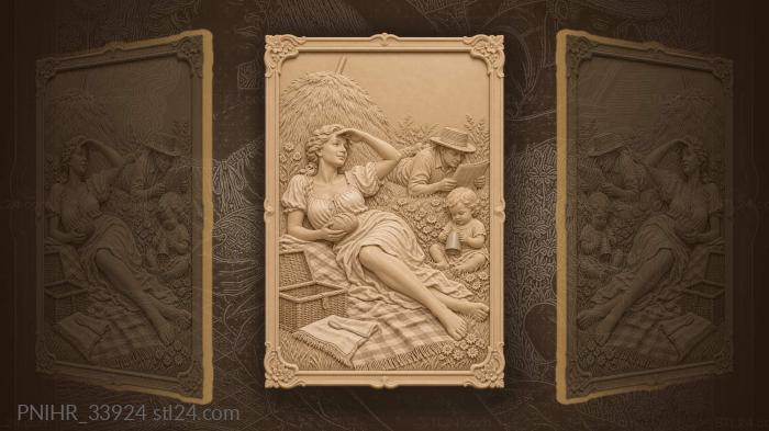 Summer day by the haystack 3d STL model