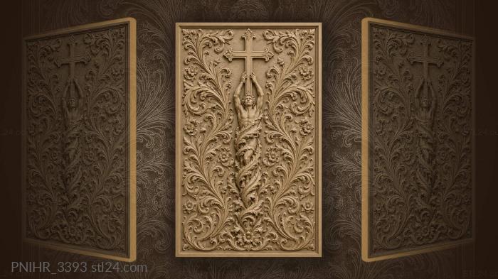 Foliage cross with acanthus scrolls 3d STL model
