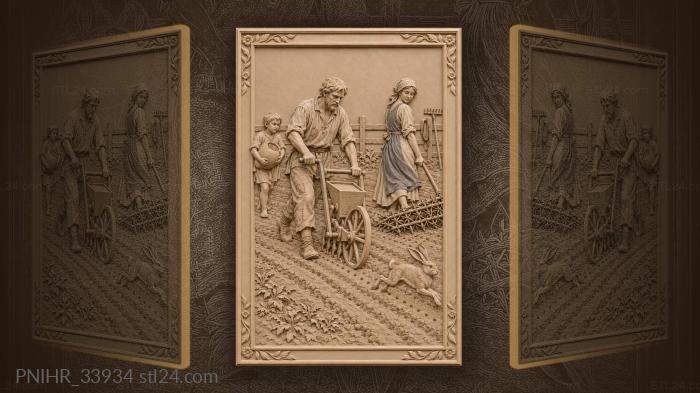 Spring sowing with hand seeder 3d STL model