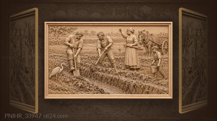 Digging an irrigation ditch 3d STL model