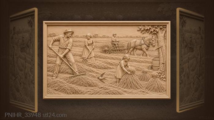 Haymaking in the summer field 3d STL model
