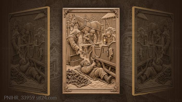 Repairing the sleigh in winter 3d STL model
