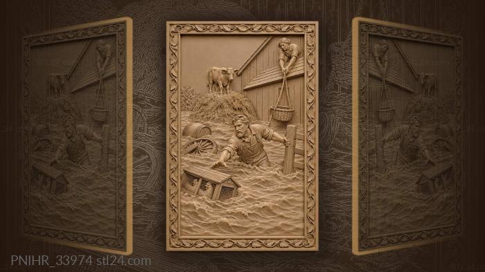 Farmer saves chicken coop flood 3d STL model