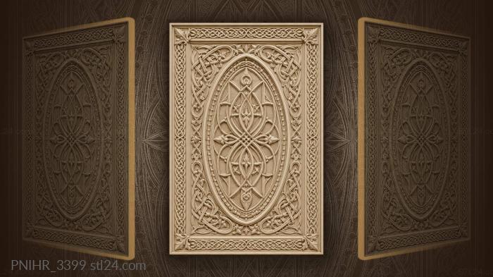 Oval set between knotwork bands 3d STL model