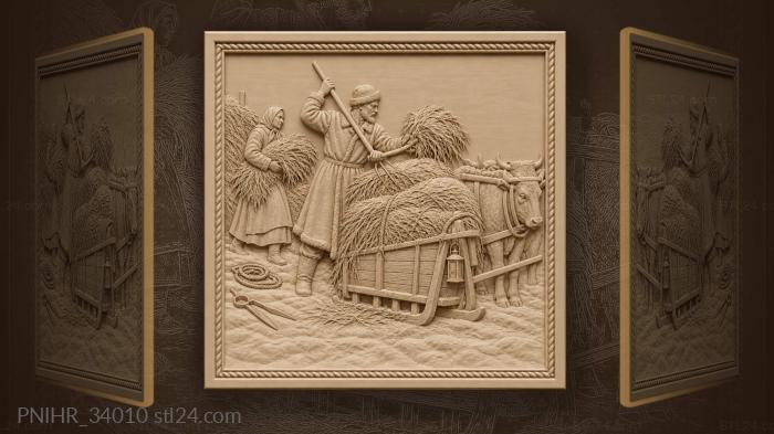 Winter hayride loading the sledge 3d STL model