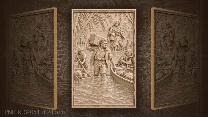 Family rescue during the flood 3d STL model
