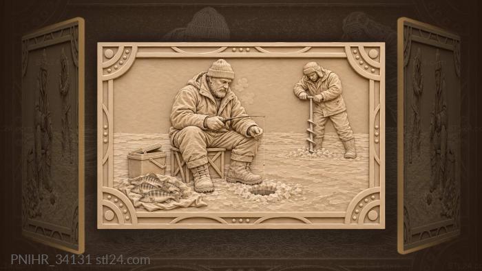 Pile of perch glistening on cloth 3d STL model