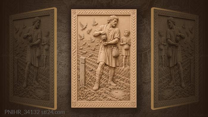 Sower replenishing seed with helper 3d STL model