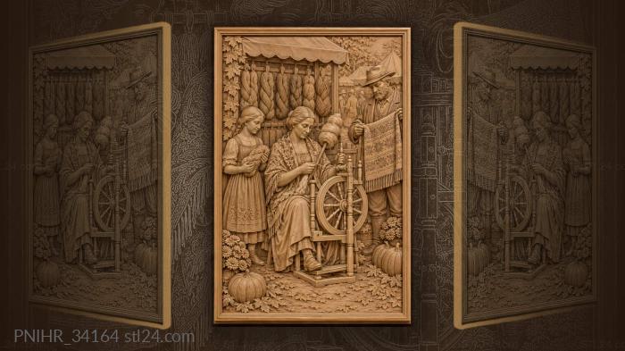 Autumn fair spinning wheel display 3d STL model