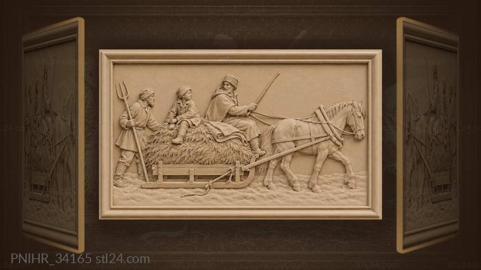 Winter sleigh ride home 3d STL model