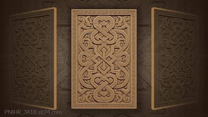 Ancient labyrinth swirling dragon design 3d STL model