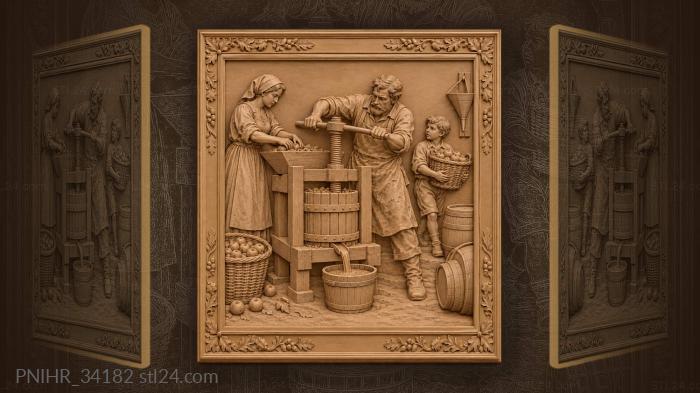 Making apple juice as a family 3d STL model