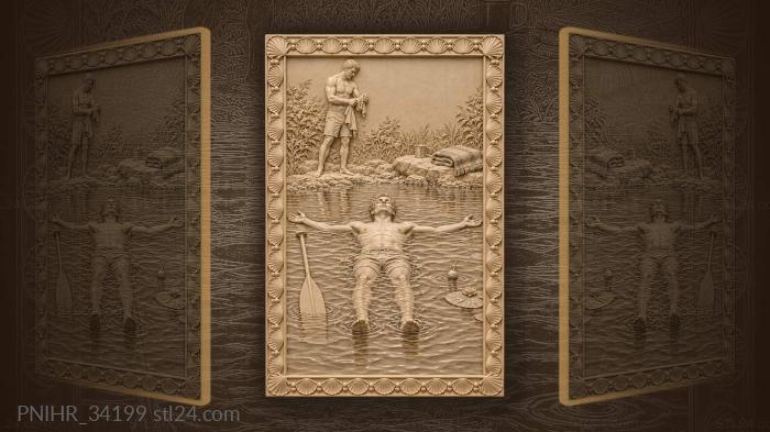 Relaxing on the water by shore 3d STL model