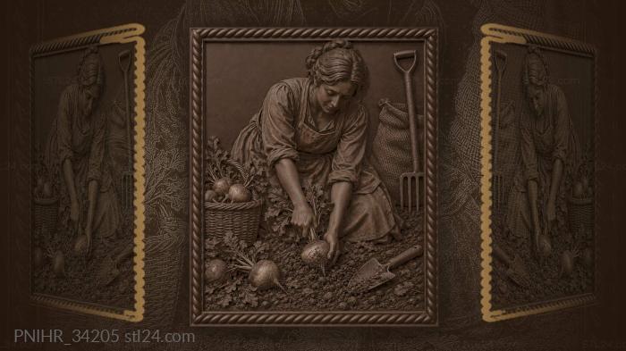 Lifting root vegetables from the beds 3d STL model