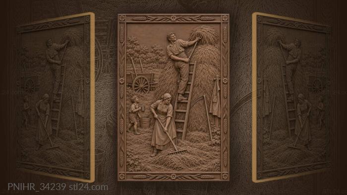 Making hay with the whole family 3d STL model